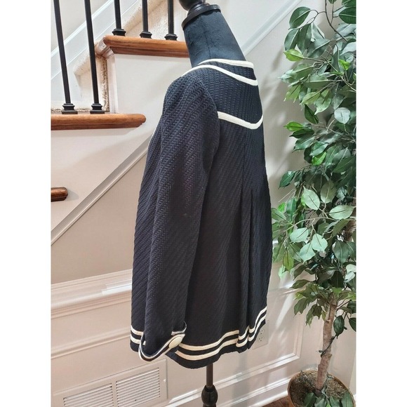 Tibi Newyork Women's Black 100% Cotton Long Sleeve Single Breasted Jacket Blazer - Picture 5 of 12